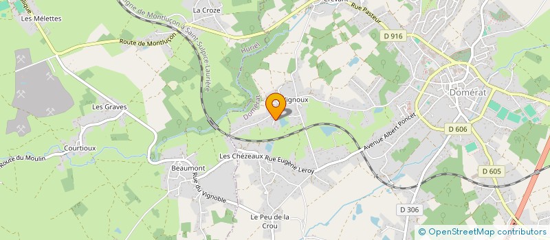 localisation de l'entreprise MONSIEUR CORENTIN LEGRAND à DOMERAT
