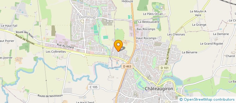 localisation de l'entreprise MONSIEUR CORENTIN MARTEAU  CHATEAUGIRON