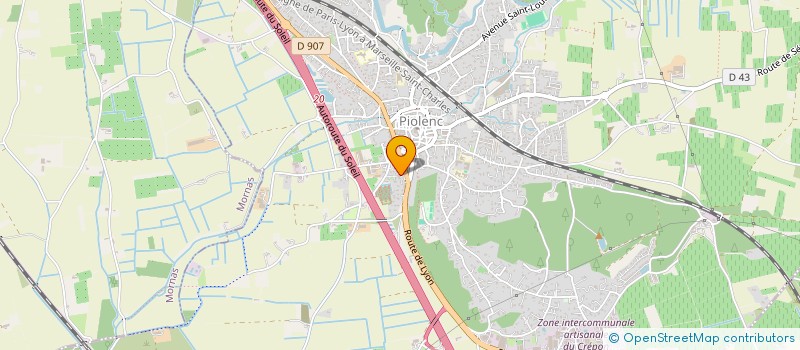 localisation de l'entreprise MONSIEUR CORENTIN MASSONNET  PIOLENC