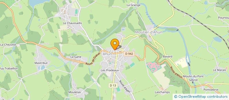 localisation de l'entreprise MONSIEUR CORENTIN MENANT à AHUN
