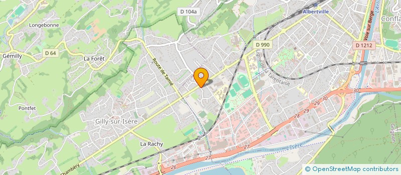 localisation de l'entreprise MONSIEUR CORENTIN PELLICIER  ALBERTVILLE