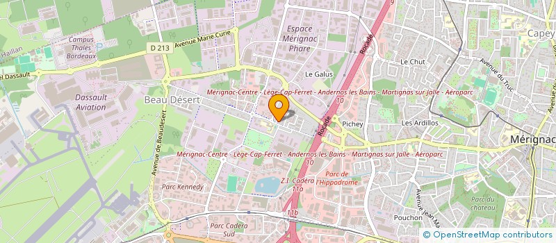 localisation de l'entreprise MONSIEUR CORENTIN PEYROLLE  MERIGNAC