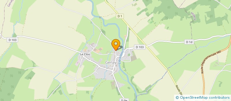 localisation de l'entreprise MONSIEUR CORENTIN PEYROT  GENAY