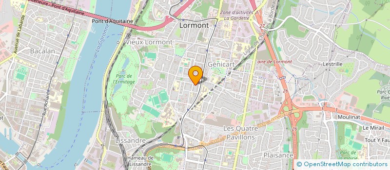 localisation de l'entreprise MONSIEUR CORENTIN POIRAUD à LORMONT