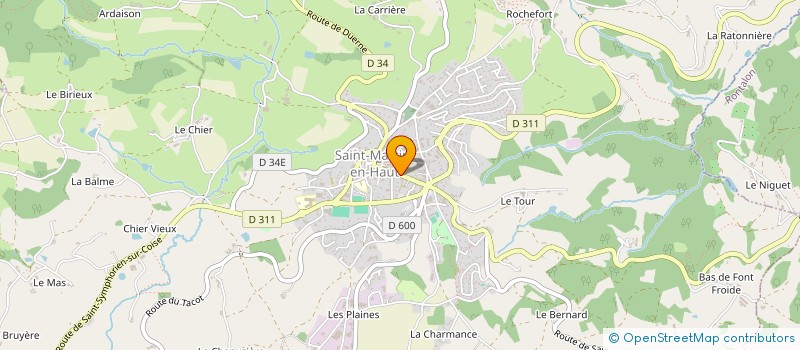 localisation de l'entreprise MONSIEUR CORENTIN PORTE  SAINT-MARTIN-EN-HAUT