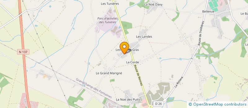 localisation de l'entreprise MONSIEUR CORENTIN PRAUD à GRANDCHAMP-DES-FONTAINES