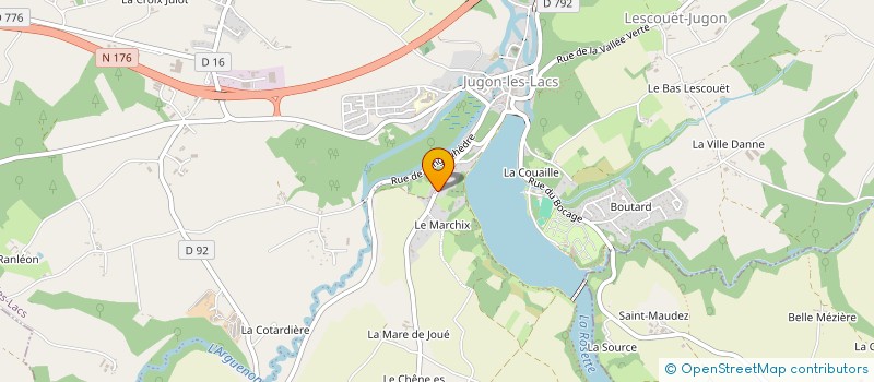 localisation de l'entreprise MONSIEUR CORENTIN ROULLIER  JUGON-LES-LACS