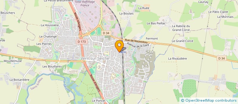 localisation de l'entreprise MONSIEUR CORENTIN SAUVEE  VERN-SUR-SEICHE