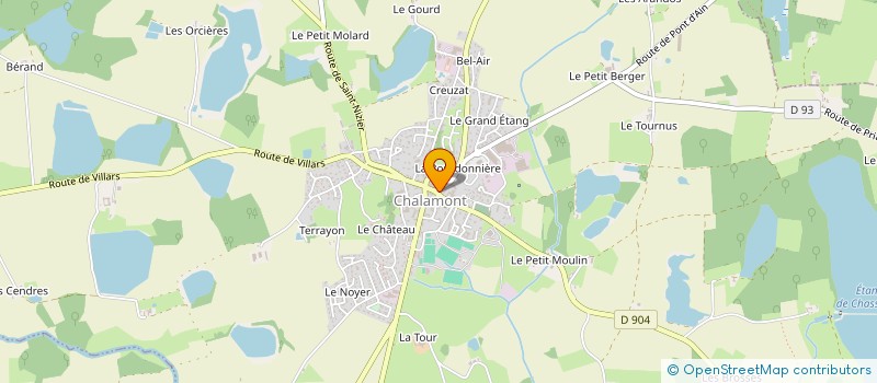 localisation de l'entreprise MONSIEUR CORENTIN TERROLLION  CHALAMONT