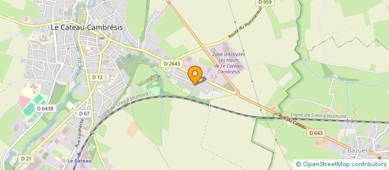 localisation de l'entreprise MONSIEUR CORENTIN VASSAUX  LE CATEAU-CAMBRESIS