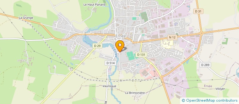 localisation de l'entreprise MONSIEUR CORENTIN VAUGON  ERNEE