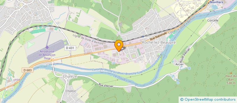 localisation de l'entreprise MONSIEUR CORENTIN VINCENT GENOD  ROCHE-LEZ-BEAUPRE