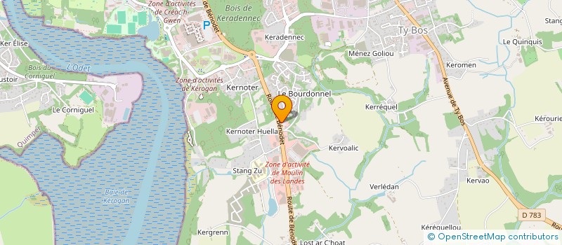 localisation de l'entreprise MONSIEUR CRHISTIAN THOMAS à QUIMPER