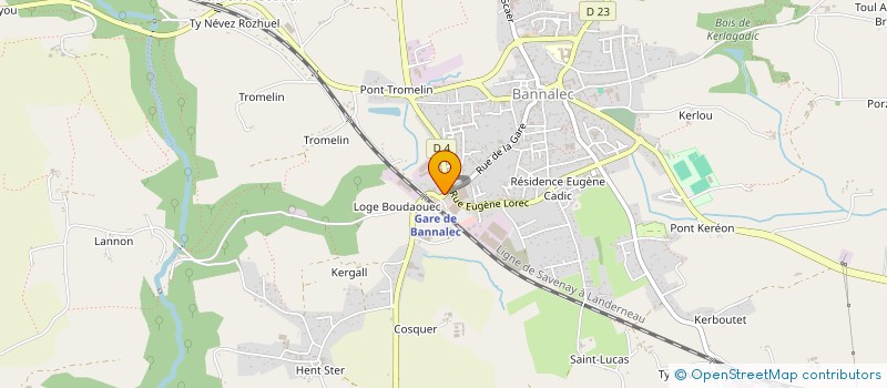 localisation de l'entreprise MONSIEUR CRYIL DONNET  BANNALEC