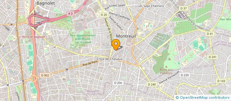 localisation de l'entreprise MONSIEUR CUONG CHAU  MONTREUIL