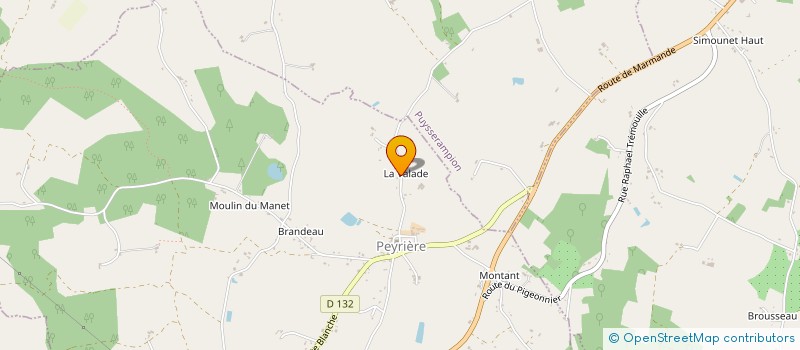 localisation de l'entreprise MONSIEUR CYLDRIC BOUVET  PEYRIERE