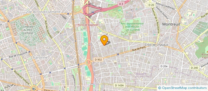 localisation de l'entreprise MONSIEUR CYPRIEN GERARD  BAGNOLET