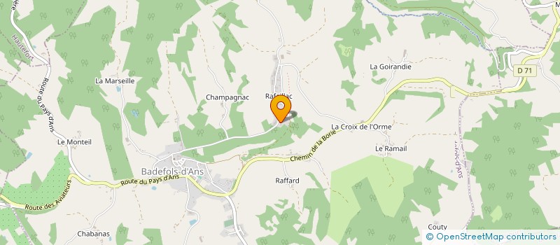 localisation de l'entreprise MONSIEUR CYPRIEN GRANDCHAMP à BADEFOLS-D'ANS