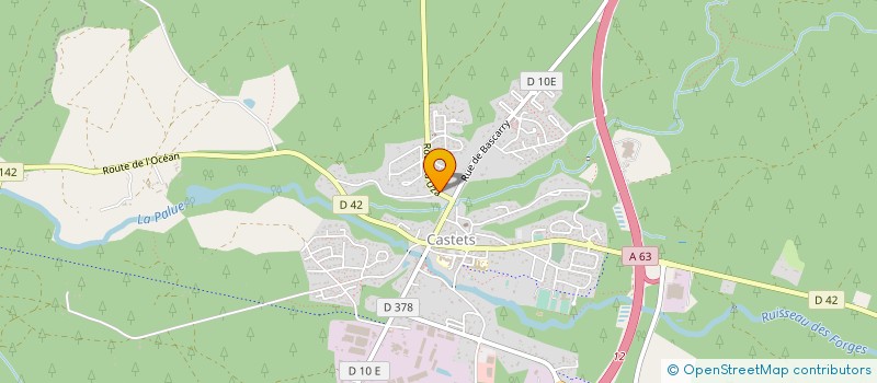 localisation de l'entreprise MONSIEUR CYRIL AGUEDO  CASTETS