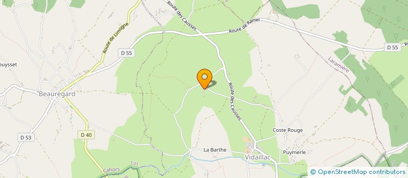 localisation de l'entreprise MONSIEUR CYRIL ALBERTINI  VIDAILLAC