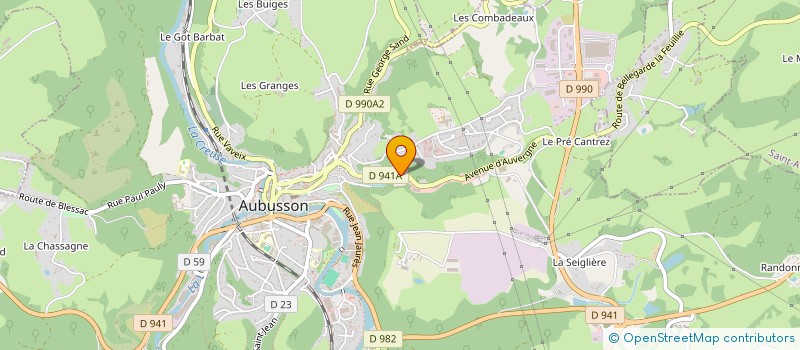localisation de l'entreprise MONSIEUR CYRIL ANCELY à AUBUSSON