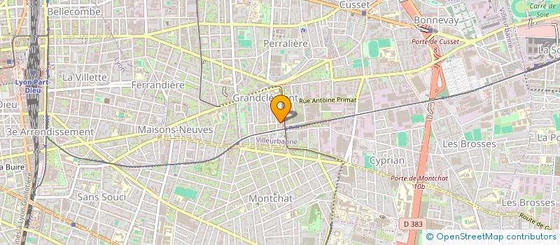 localisation de l'entreprise MONSIEUR CYRIL BARILLE  VILLEURBANNE