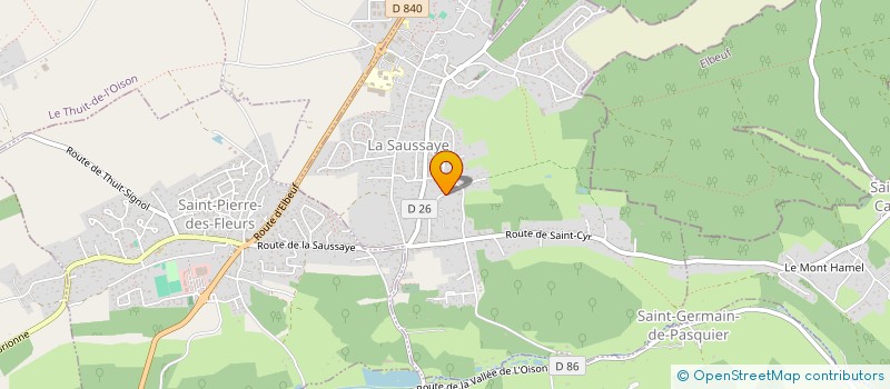 localisation de l'entreprise MONSIEUR CYRIL BEGUIN  LA SAUSSAYE