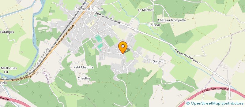 localisation de l'entreprise MONSIEUR CYRIL BERNARDIN  RAZAC-SUR-L'ISLE