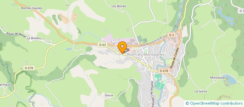 localisation de l'entreprise MONSIEUR CYRIL BESSE à RIOM-ES-MONTAGNES