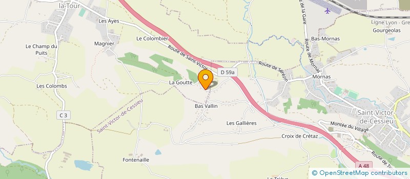 localisation de l'entreprise MONSIEUR CYRIL BLANC  SEREZIN-DE-LA-TOUR