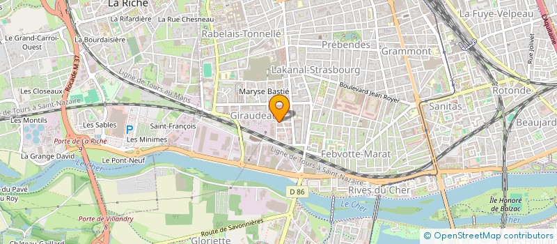 localisation de l'entreprise MONSIEUR CYRIL BODIN  TOURS