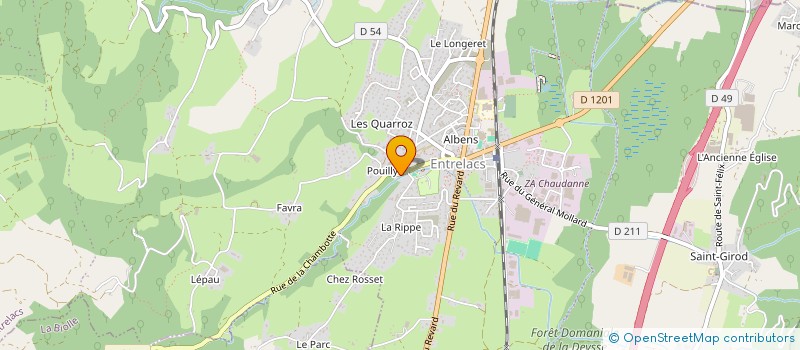 localisation de l'entreprise MONSIEUR CYRIL BOUDET à ENTRELACS