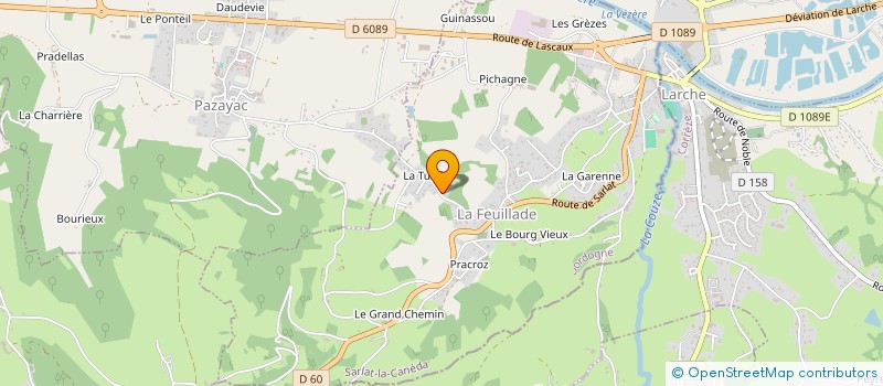 localisation de l'entreprise MONSIEUR CYRIL BOUQUIER à LA FEUILLADE