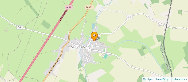 localisation de l'entreprise MONSIEUR CYRIL BOURGEOIS  SAULCES-MONCLIN