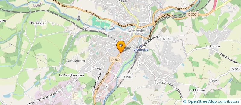 localisation de l'entreprise MONSIEUR CYRIL BOUVIER  L'ARBRESLE