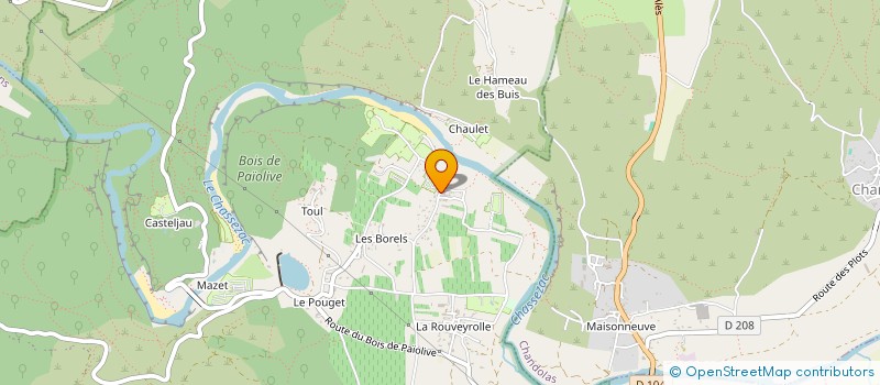 localisation de l'entreprise MONSIEUR CYRIL CACHOZ  BERRIAS-ET-CASTELJAU