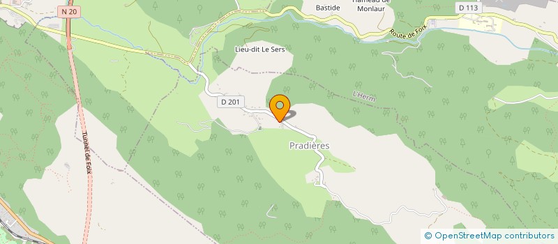 localisation de l'entreprise MONSIEUR CYRIL CALVET  PRADIERES