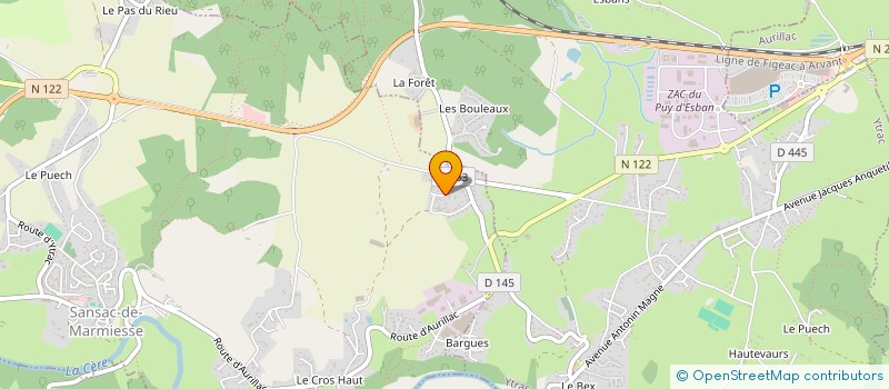 localisation de l'entreprise MONSIEUR CYRIL CANTOURNET à SANSAC-DE-MARMIESSE
