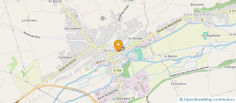 localisation de l'entreprise MONSIEUR CYRIL CASCARINO  BEAUREPAIRE