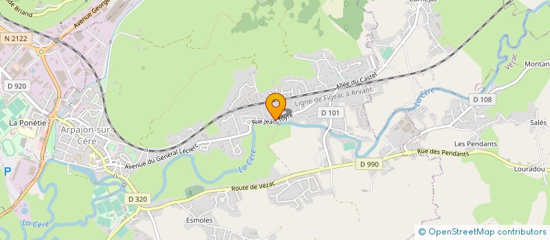 localisation de l'entreprise MONSIEUR CYRIL CHAMBON à ARPAJON-SUR-CERE