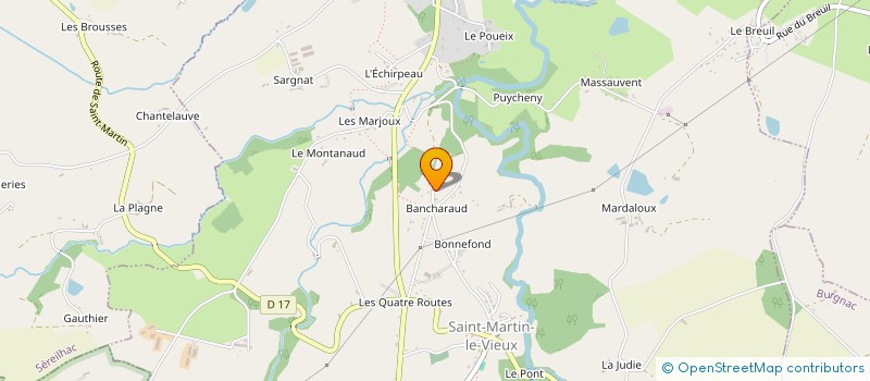 localisation de l'entreprise MONSIEUR CYRIL COUTISSON à SAINT-MARTIN-LE-VIEUX