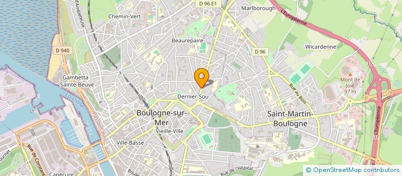 localisation de l'entreprise MONSIEUR CYRIL CUDEVILLE  BOULOGNE-SUR-MER