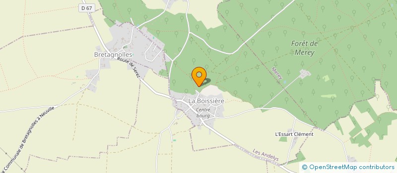 localisation de l'entreprise MONSIEUR CYRIL DELAMARRE  LA BOISSIERE