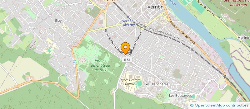 localisation de l'entreprise MONSIEUR CYRIL DENIS  VERNON