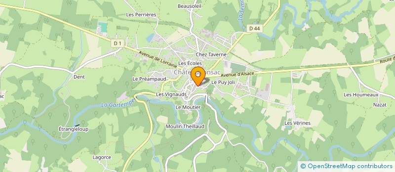 localisation de l'entreprise MONSIEUR CYRIL DERVIN à CHATEAUPONSAC