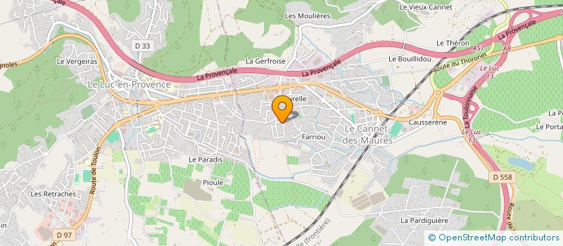 localisation de l'entreprise MONSIEUR CYRIL DJEBARI  LE CANNET-DES-MAURES