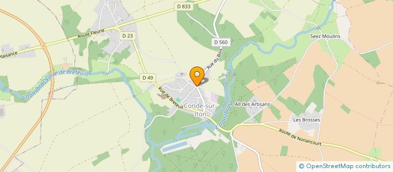 localisation de l'entreprise MONSIEUR CYRIL DUPUIS  LES BAUX-DE-BRETEUIL