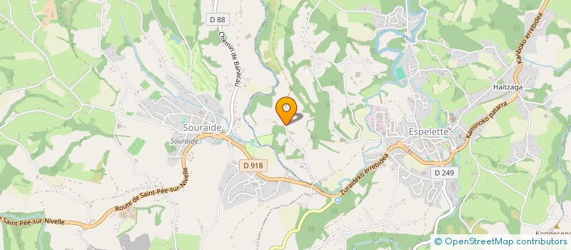 localisation de l'entreprise MONSIEUR CYRIL DURRITCAGUE  ESPELETTE