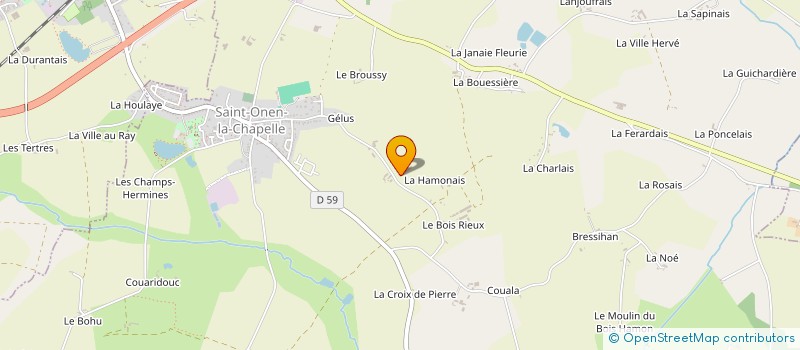localisation de l'entreprise MONSIEUR CYRIL FRIN à SAINT-ONEN-LA-CHAPELLE