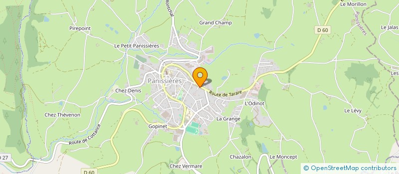 localisation de l'entreprise MONSIEUR CYRIL FROGET  PANISSIERES